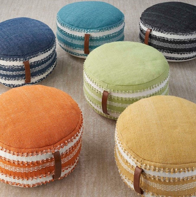 Image of colorful poufs